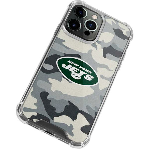 NFL New York Jets Camo iPhone 15 Pro Clear Case